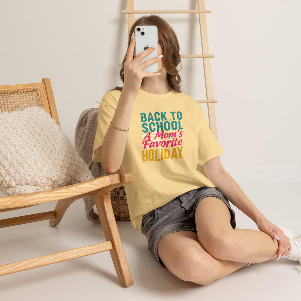 Back to School A Mom's Favorite Holiday T-Shirt | Teacher Mom Tee