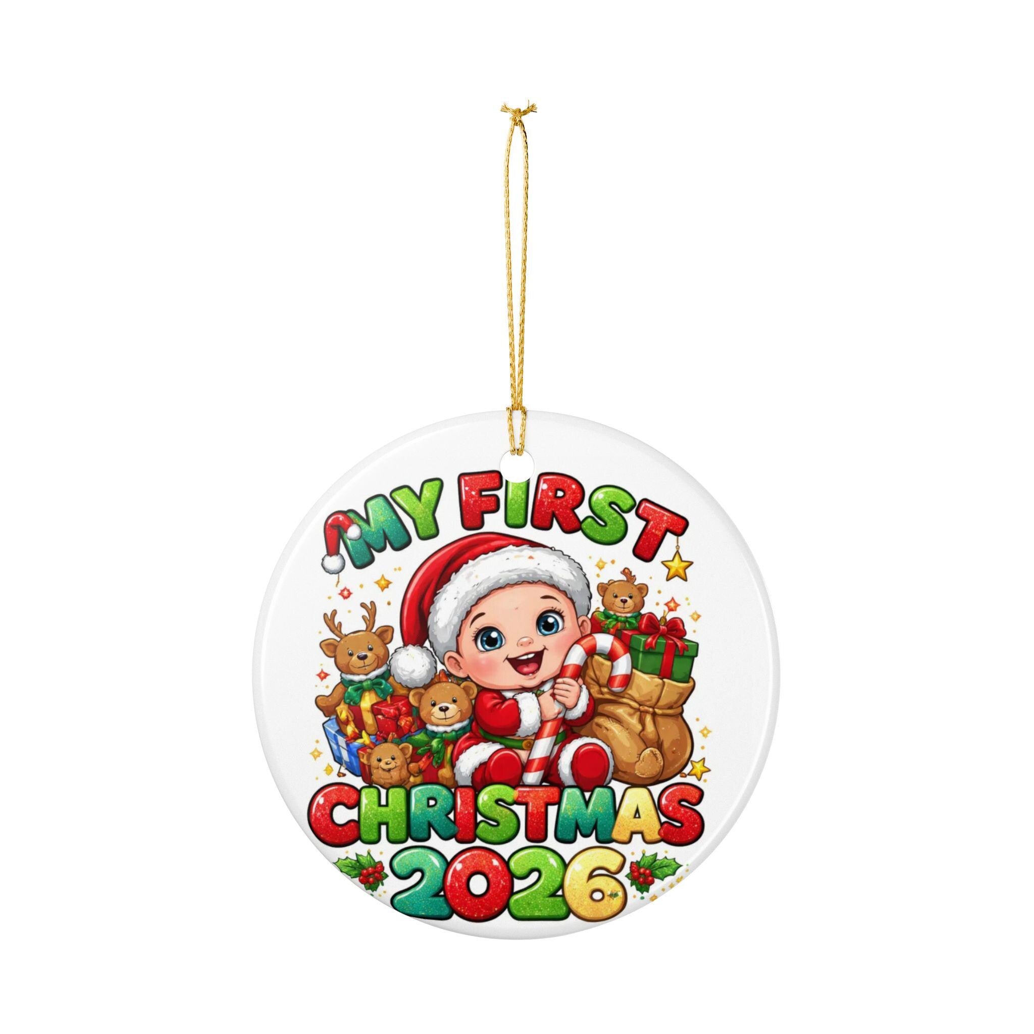 My First Christmas 2026 Baby Ornament | Ceramic Ornament