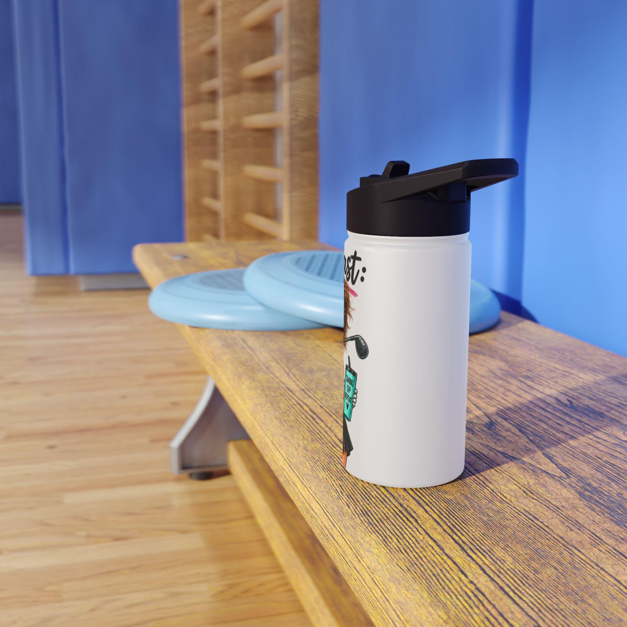 Golf Water Bottle, Stainless Steel Tumbler, Cold Drinks, Matte Grip, Gift