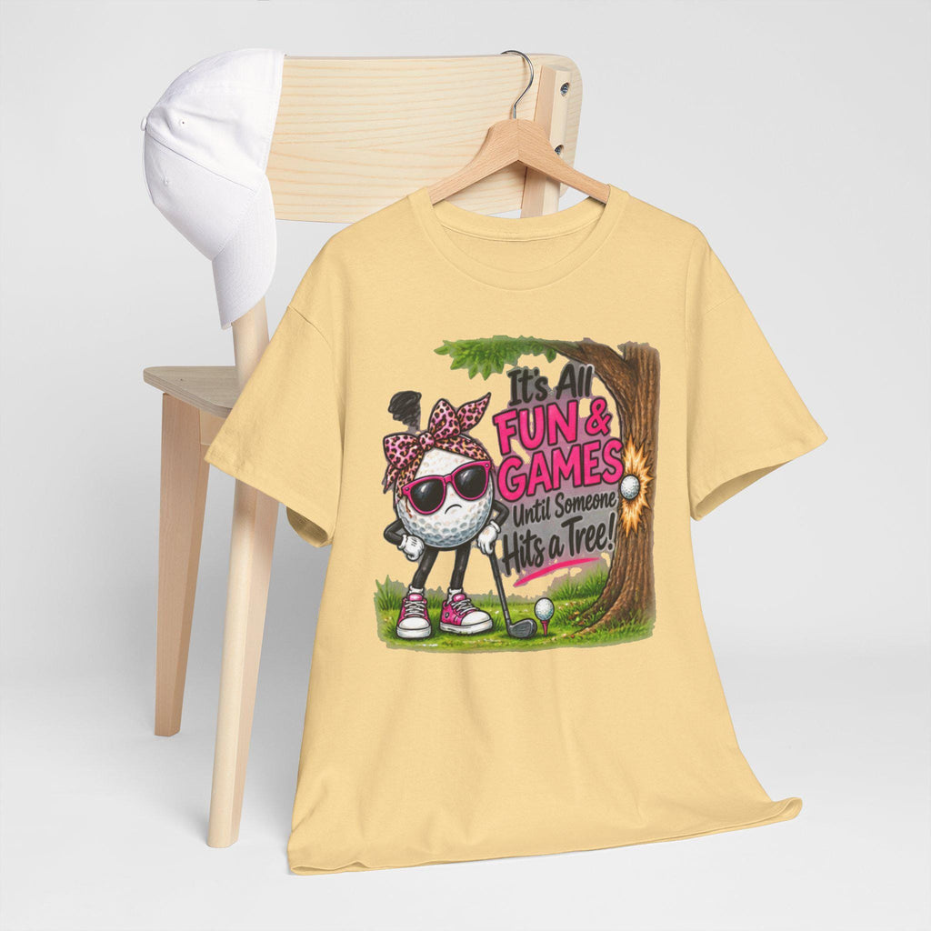 Funny T-Shirt, Retro Golf Ball Character, Golf Humor Tee
