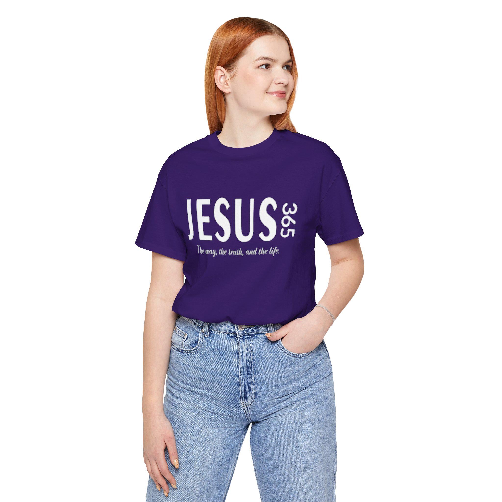 Jesus 365 tee | Christian faith shirt, scripture verse design