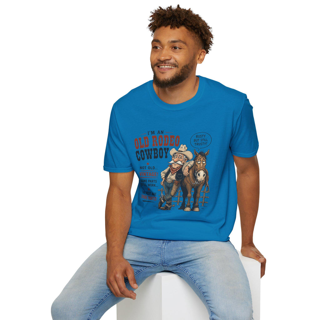 Old Rodeo Cowboy T-Shirt | Vintage Western Cowboy Graphic