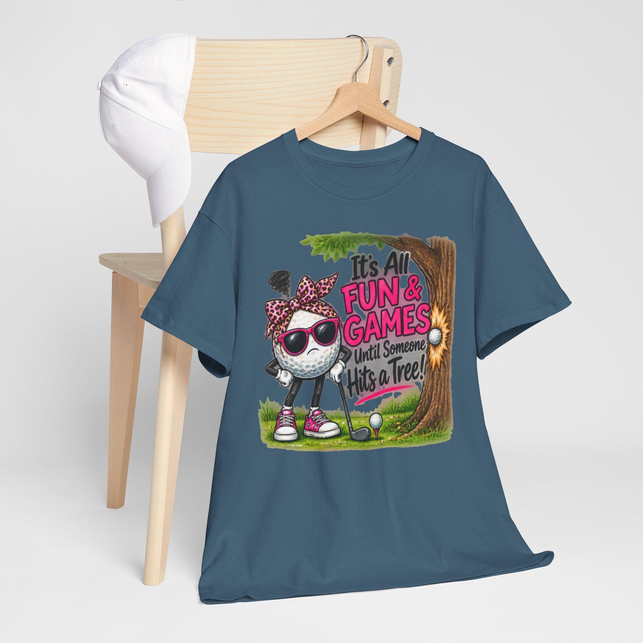Funny T-Shirt, Retro Golf Ball Character, Golf Humor Tee