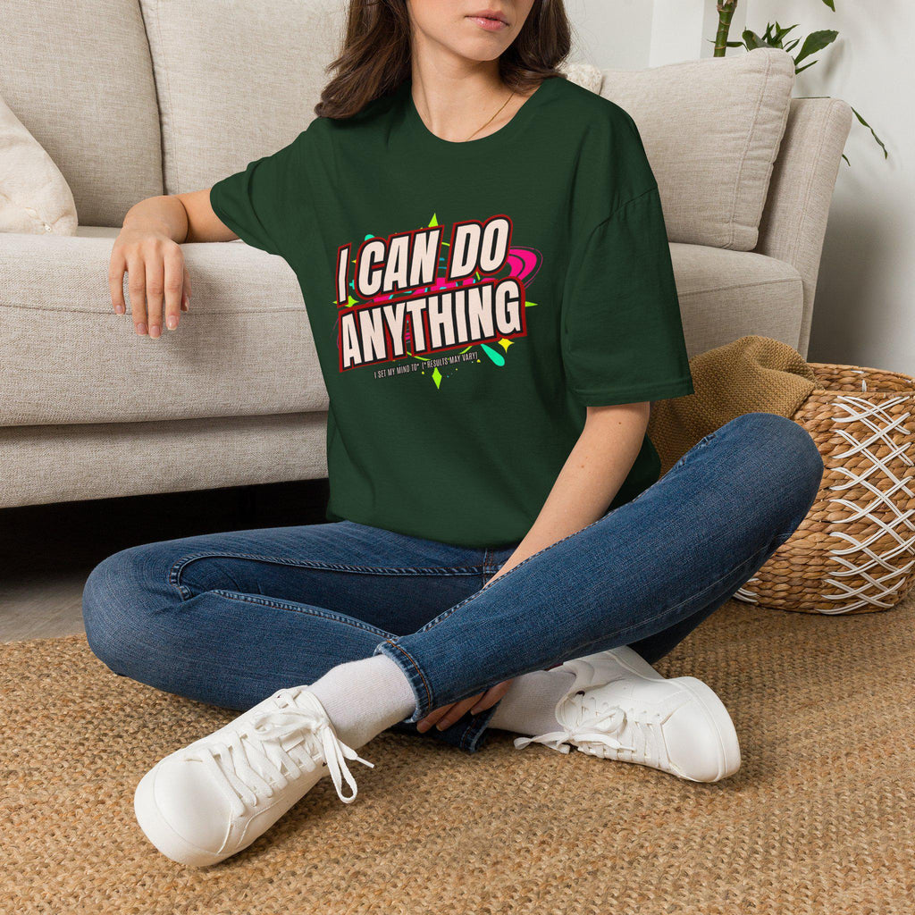 I Can Do Anything Motivational T-Shirt, Retro Positive Quote Tee, Inspirational Gift for Her, Empowerment Graphic Tee, Confidence Shirt