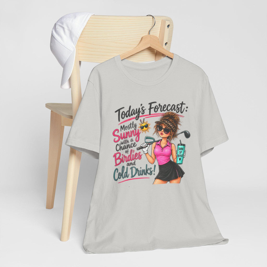 Womens Golf Shirt, Sunny Birdies Cold Drinks Graphic Tee