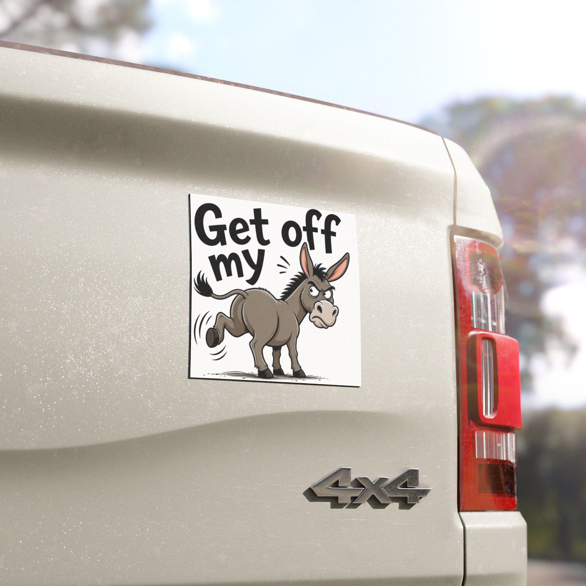 Get Off My Butt Car Magnet | Funny Animal Humorous Sticker Magnet