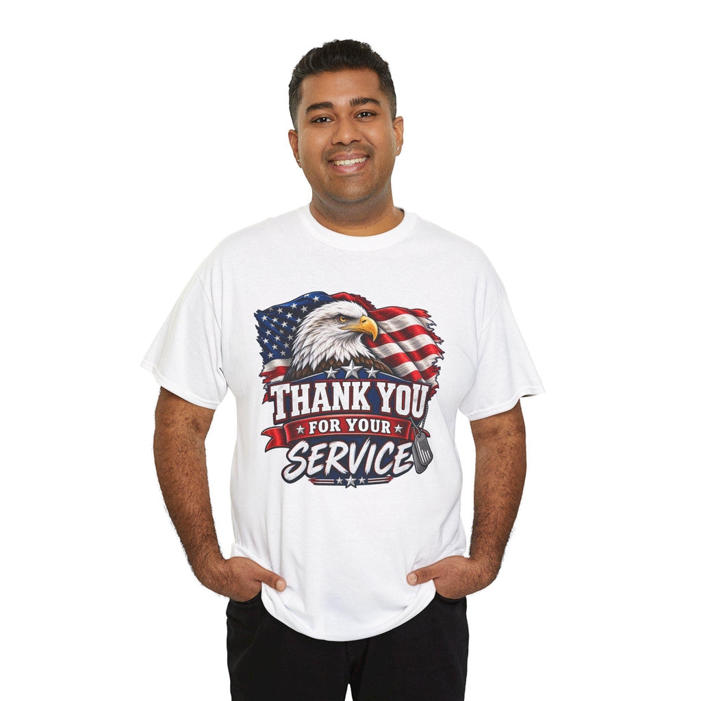 Thank You For Your Service T-Shirt | Eagle American Flag Military Tribute