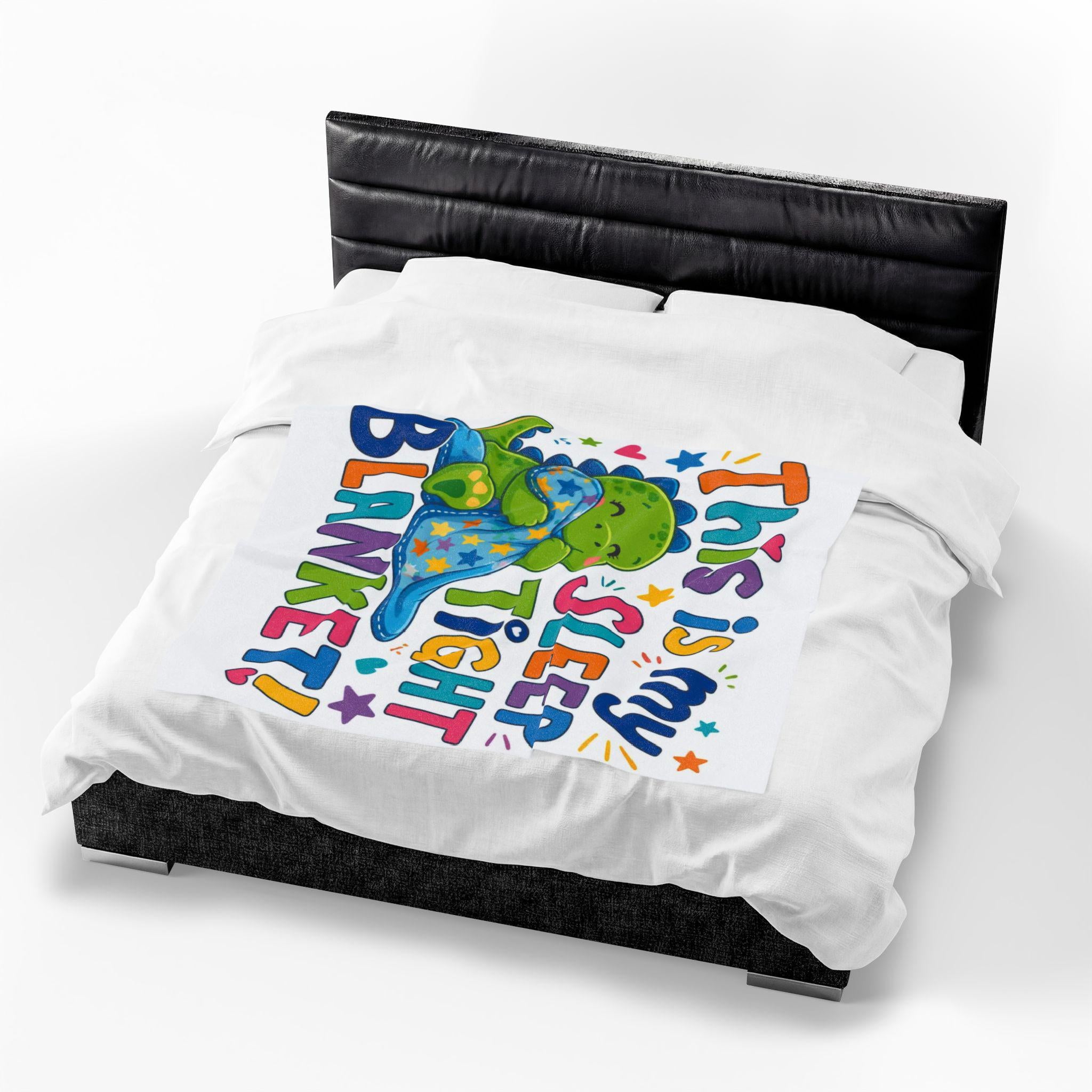 Dinosaur Plush Throw Blanket | Cozy Kids Nap Time, Toddler Bedding