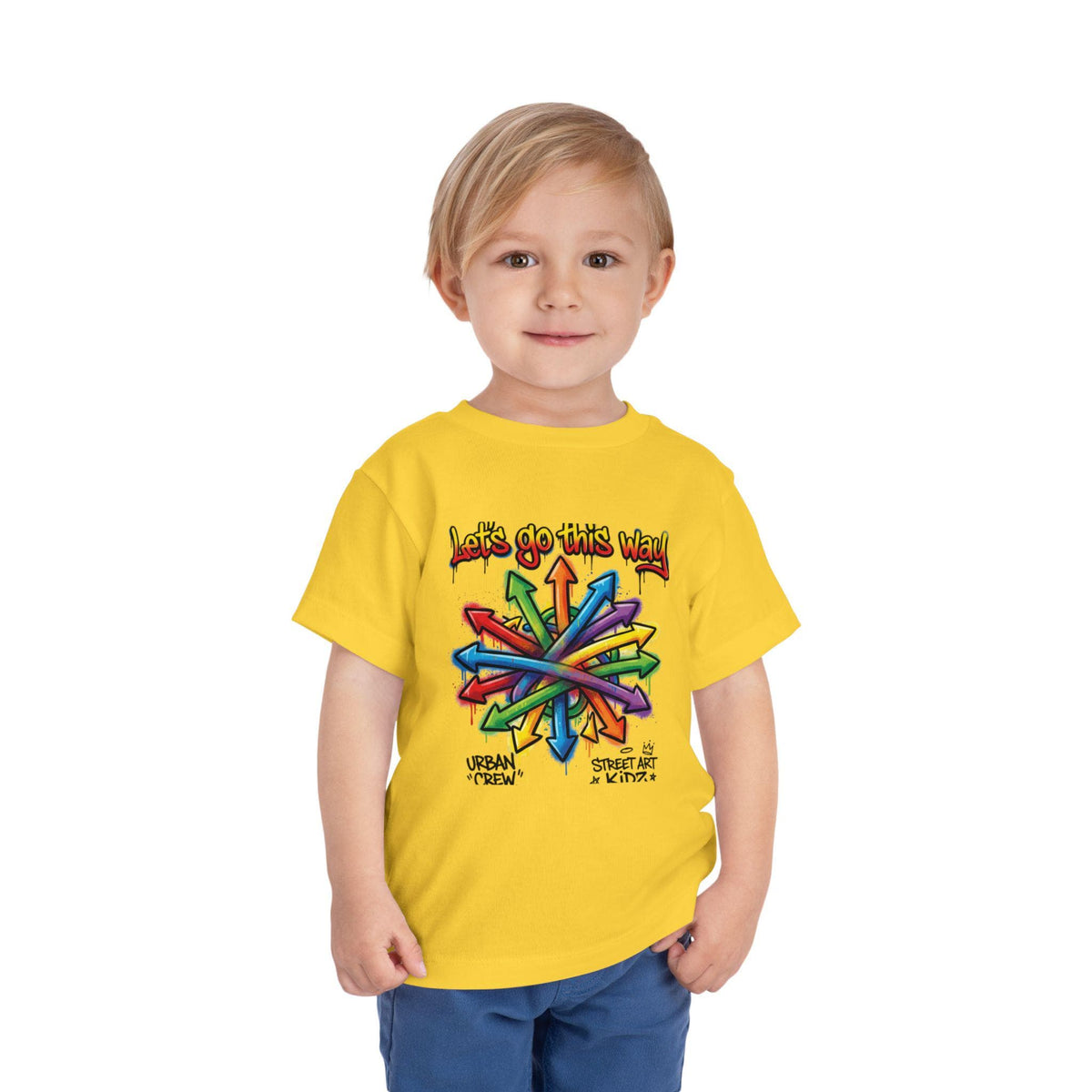Colorful Arrow Toddler T-Shirt, Cute Graphic Tee for Toddler Boy Girl, Playful Kids Shirt, Unisex Toddler Birthday Gift Tee