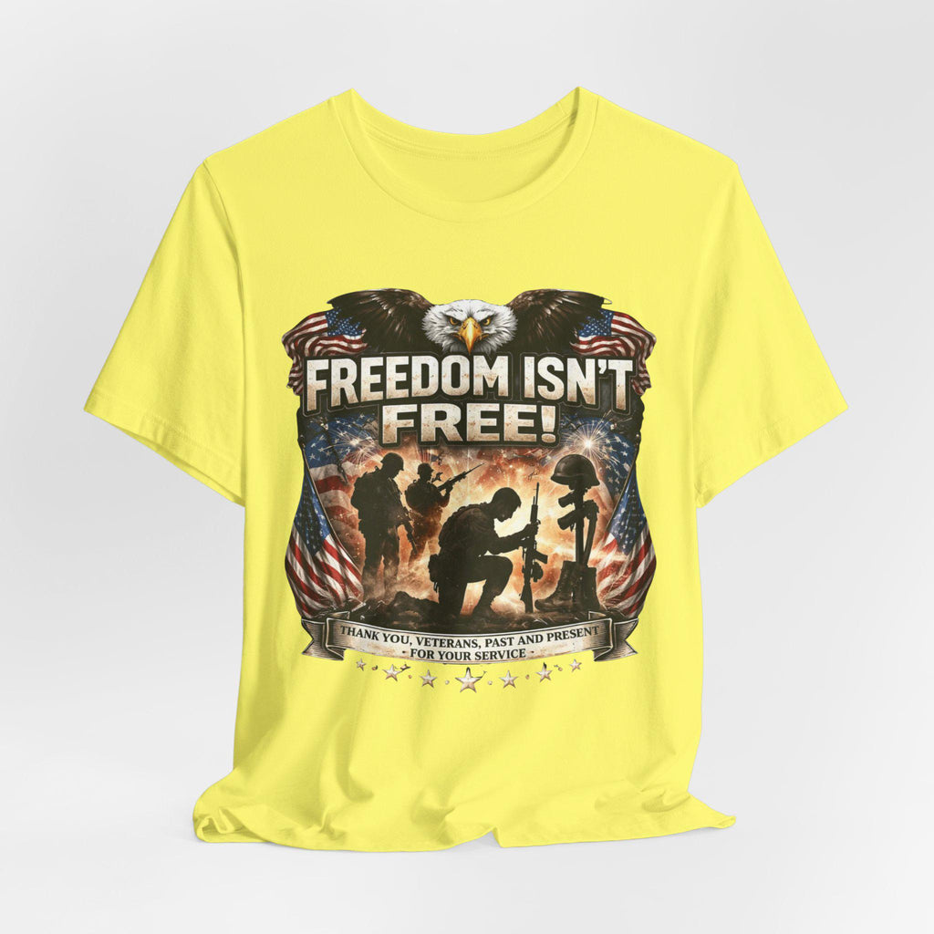 Military Memorial T-Shirt | American Flag Eagle, Veteran Service Honor
