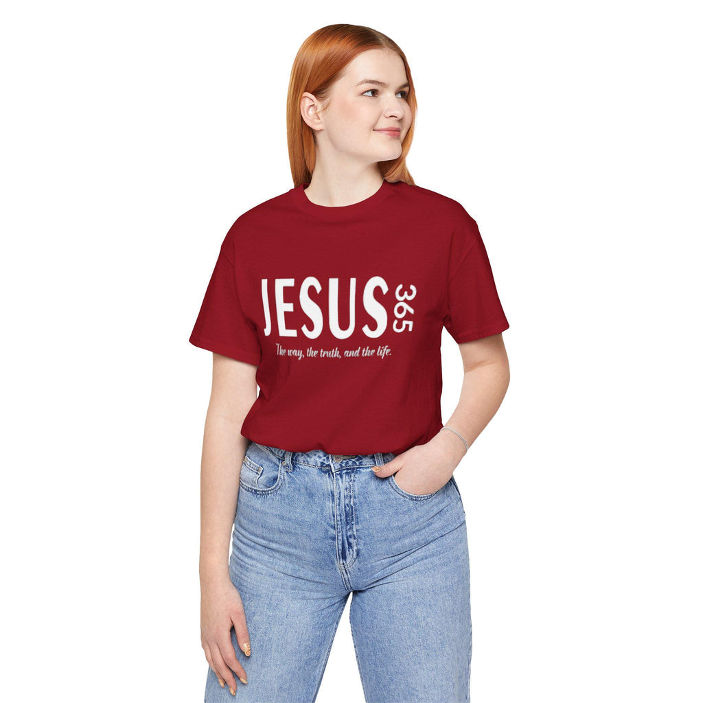 Jesus 365 tee | Christian faith shirt, scripture verse design