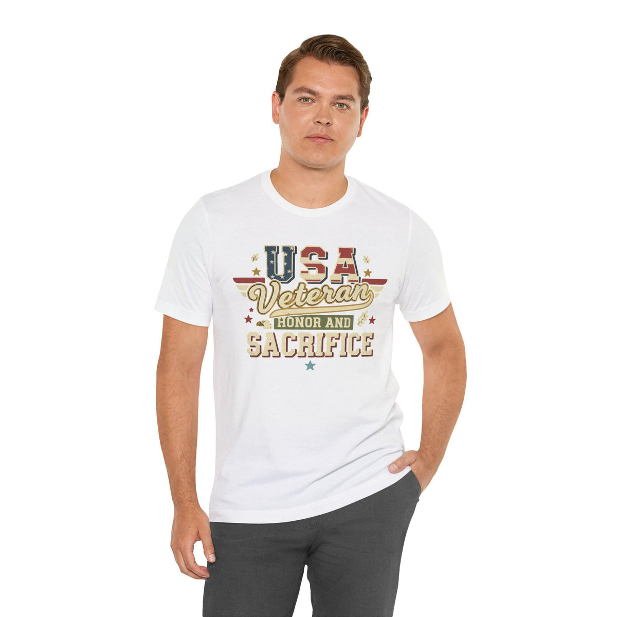 USA Veteran Honor and Sacrifice T-Shirt | Patriotic Military Tee