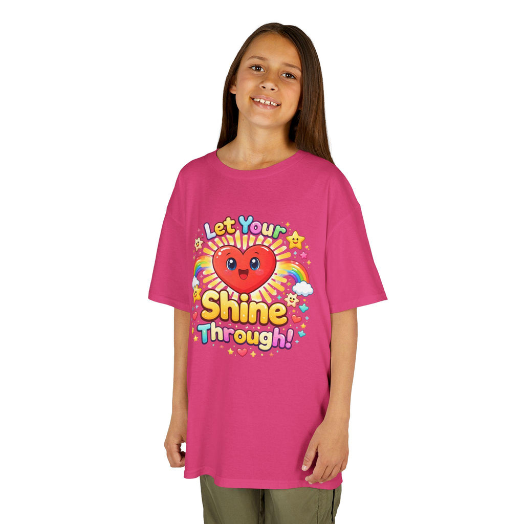 Kids Rainbow Heart Tee | Positive Quote, Stars, Clouds Graphic Shirt