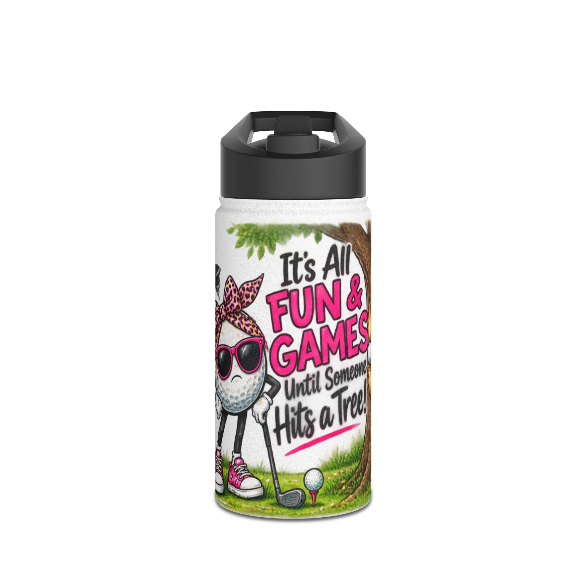 Golf Humor Water Bottle | Stainless Steel Insulated Tumbler, Cheeky Sporty Vibe