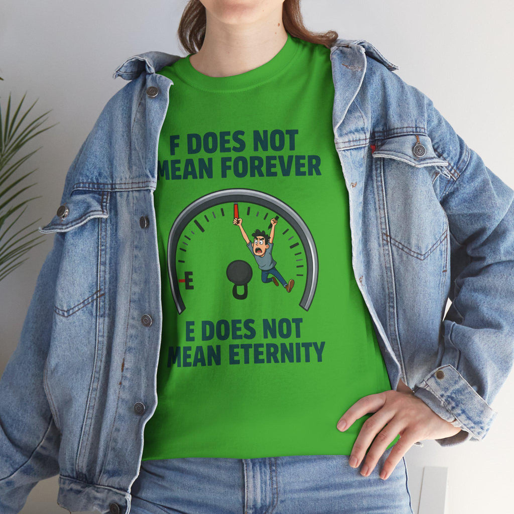 Fuel Gauge Humor T-Shirt | Automotive Wit Graphic Tee