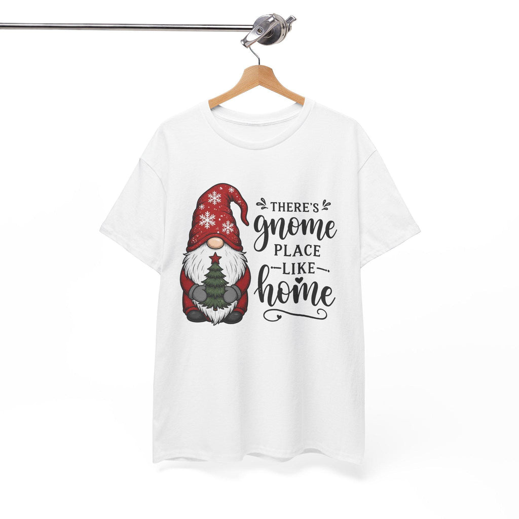 Gnome Place Like Home Tee | Christmas Gnome Holding Tree