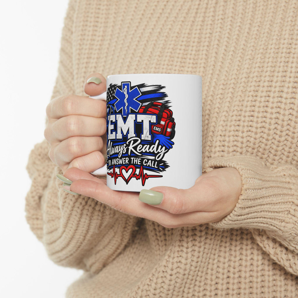 EMT Always Ready Graphic Mug | Stethoscope, EMS, First Responder Gift