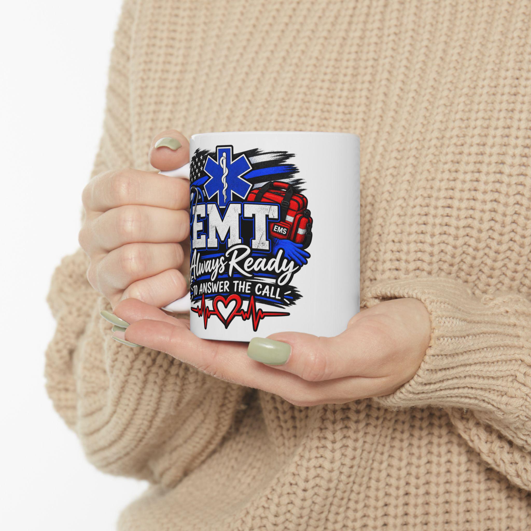 EMT Always Ready Graphic Mug | Stethoscope, EMS, First Responder Gift
