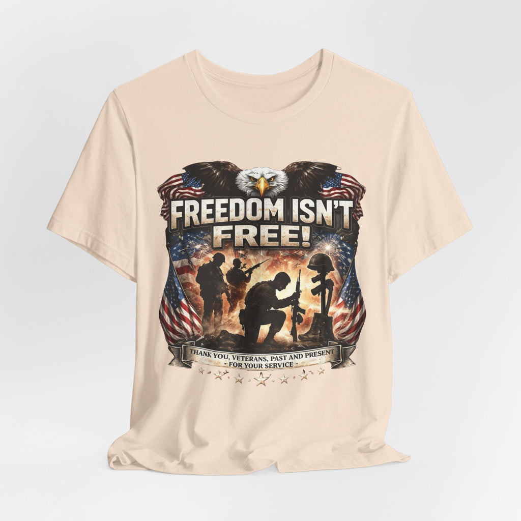 Military Memorial T-Shirt | American Flag Eagle, Veteran Service Honor