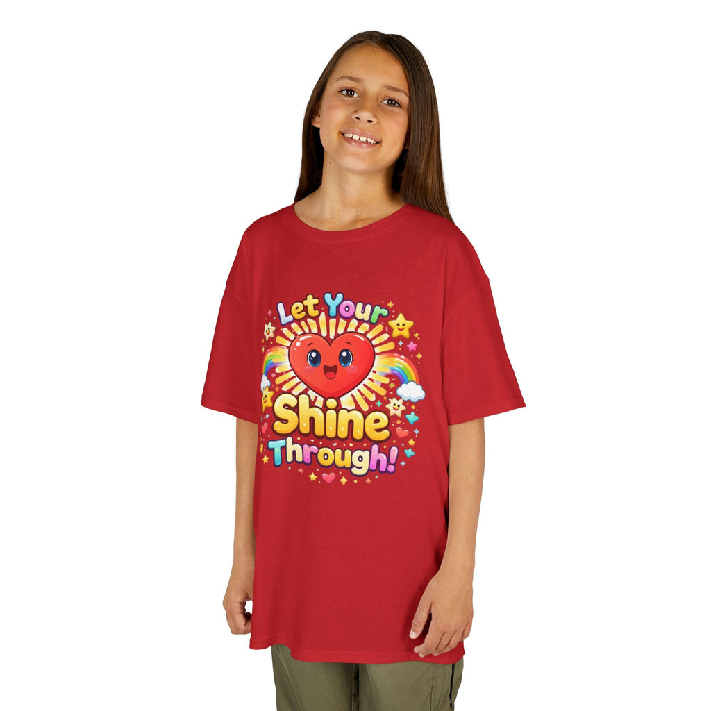 Kids Rainbow Heart Tee | Positive Quote, Stars, Clouds Graphic Shirt