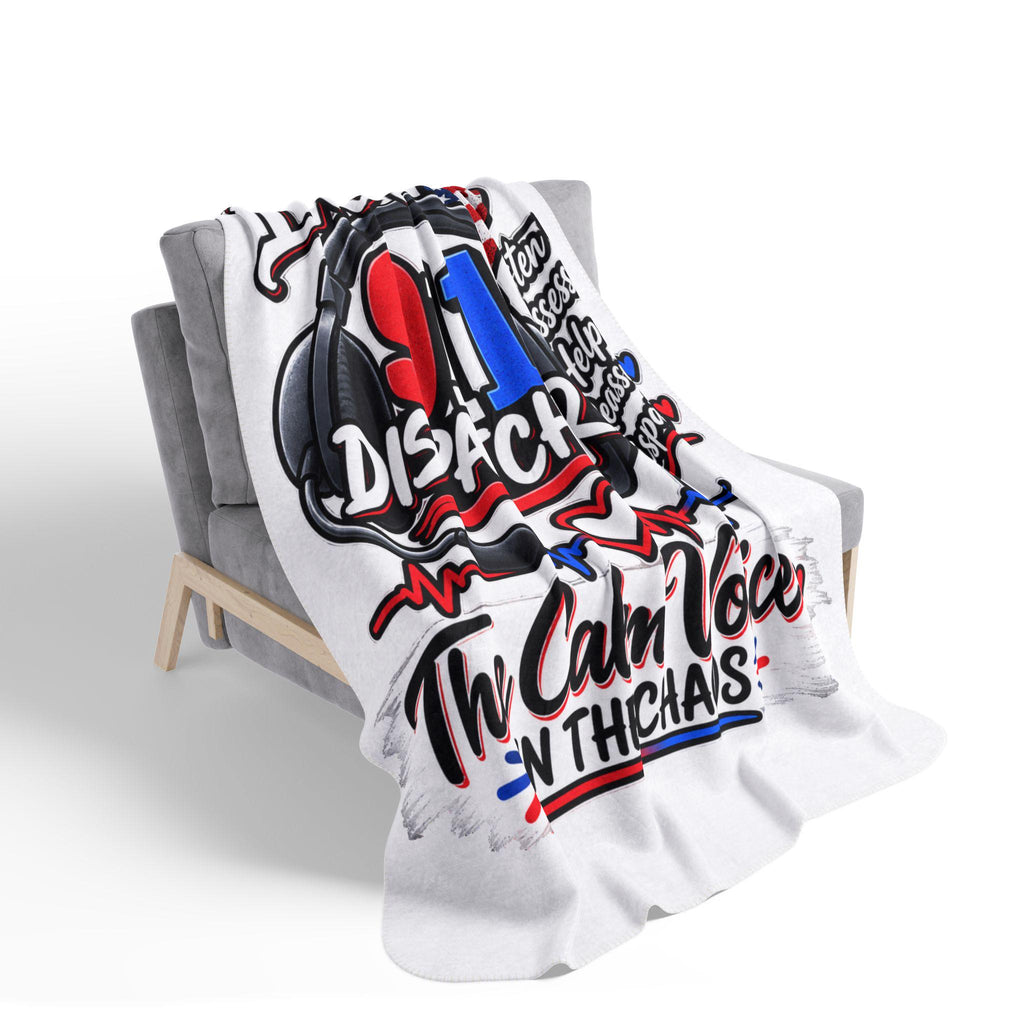 911 Dispatcher Fleece Sherpa Blanket | Calm Voice in Chaos EMS Design