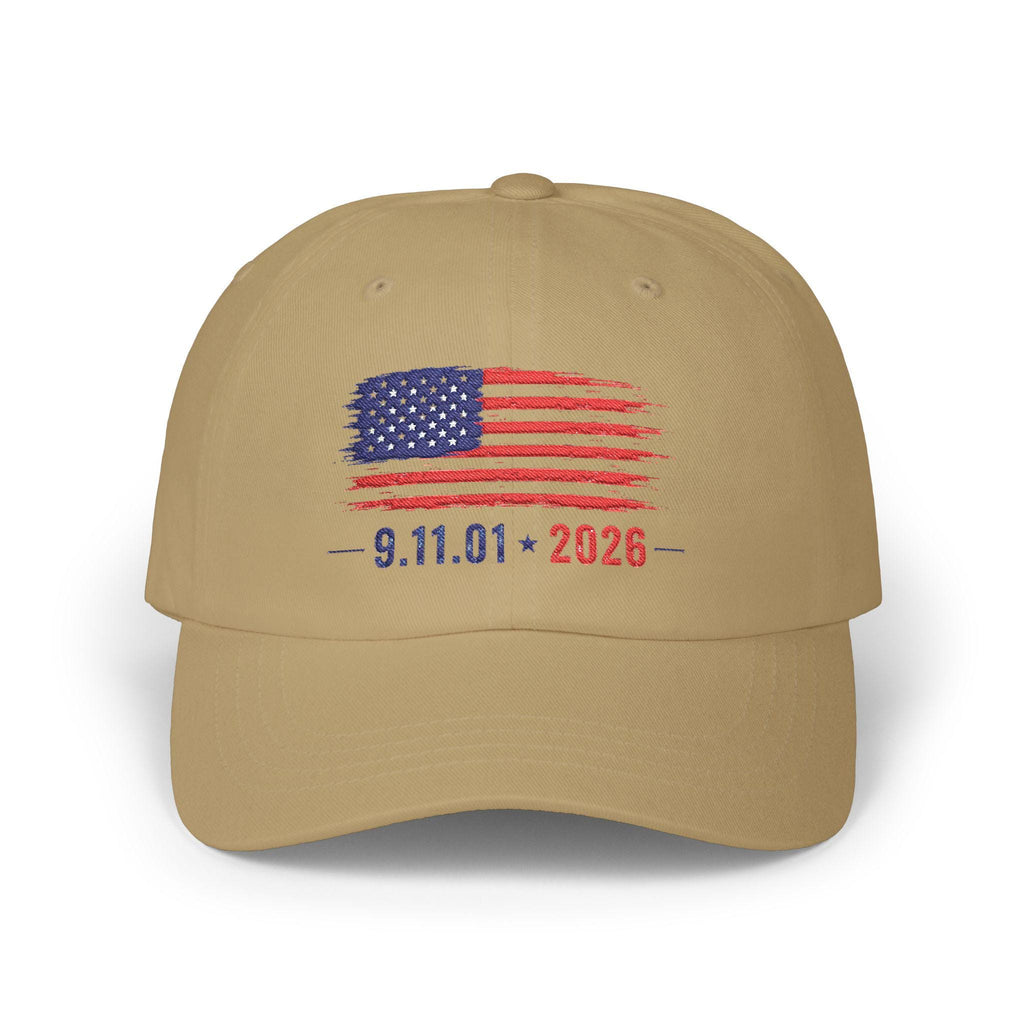American Flag 9 11 01 2026 Dad Cap | 911 Memorial Baseball Hat