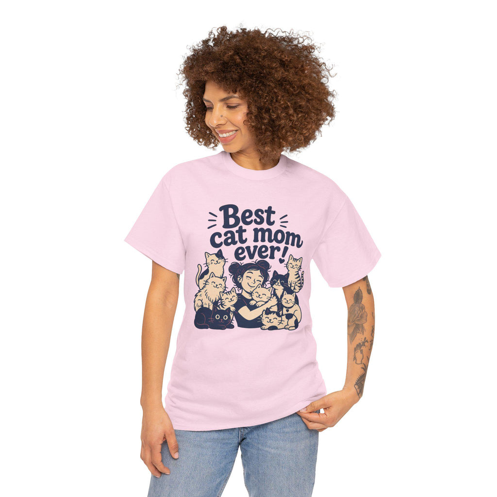 Cat Mom T-Shirt | Playful Clowder, Vintage Palette Graphic Tee