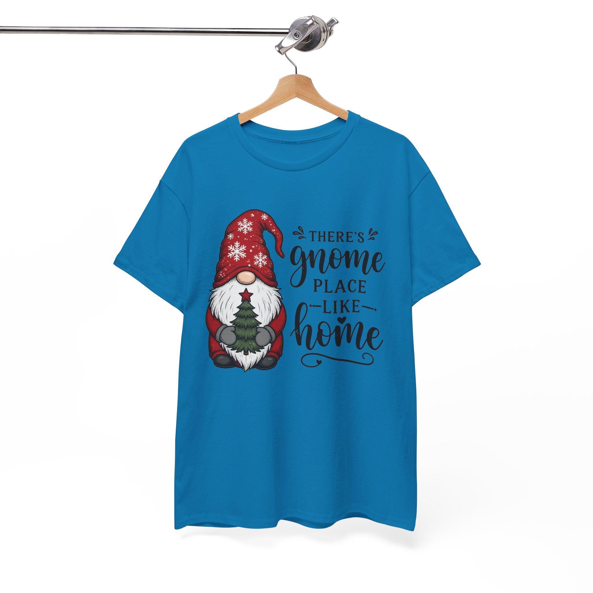 Gnome Place Like Home Tee | Christmas Gnome Holding Tree