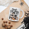 Cat Mom Ceramic Mug – Coffee Lover Gift, Vivid Print Dishwasher Safe