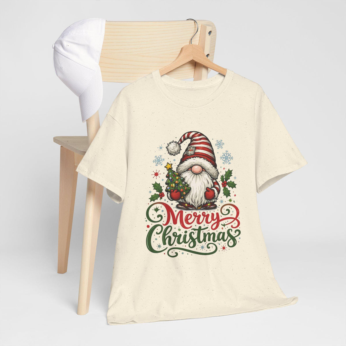 Santa Gnome Merry Christmas Tee | Holiday Gnome, Festive Typography