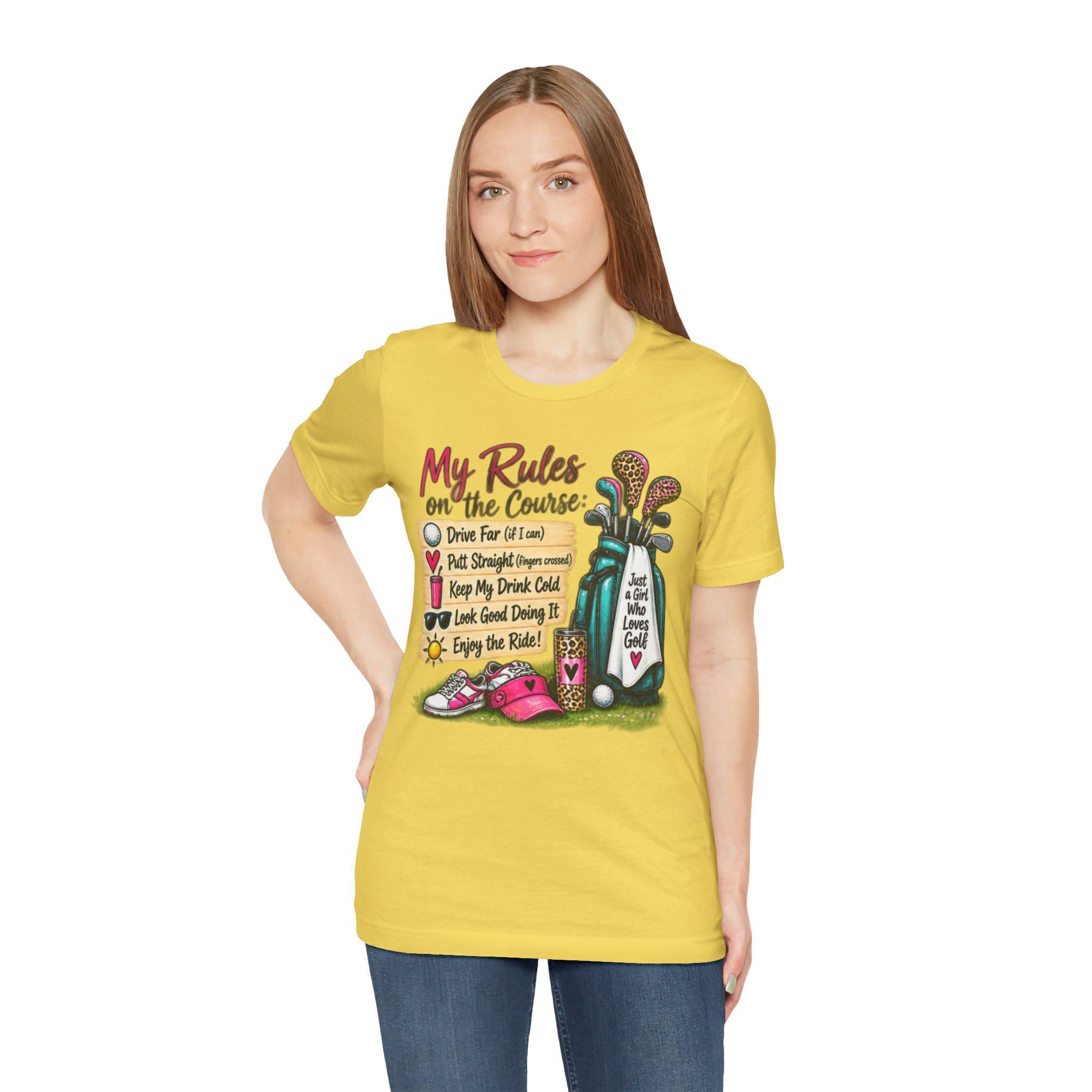 Golf Course Rules Tee | Women's Humorous Golf Shirt