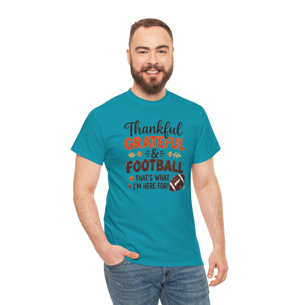 Thanksgiving Football Tee, Thankful Grateful & Football T-Shirt