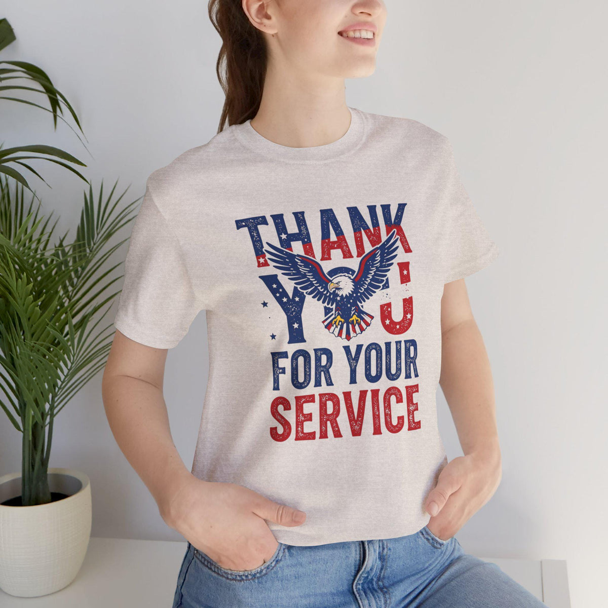 Thank You For Your Service T-Shirt | American Eagle Patriotic Military Tribute