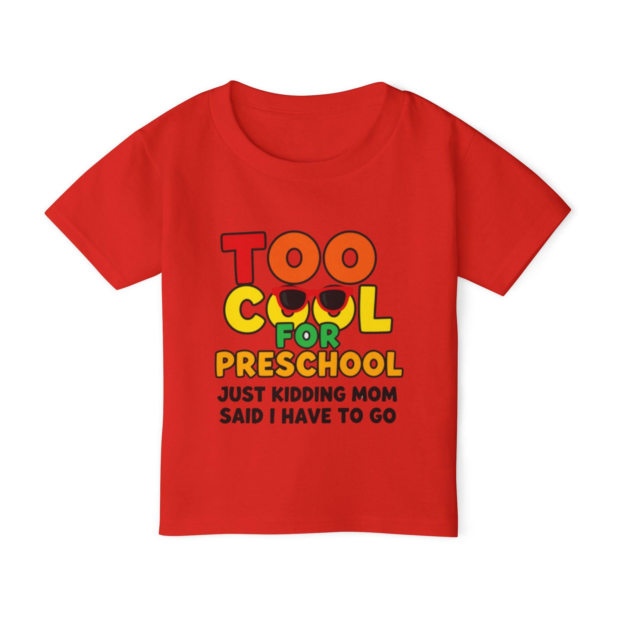 Toddler "Too Studious for Preschool" T-Shirt | Funny Sunglasses Graphic Tee