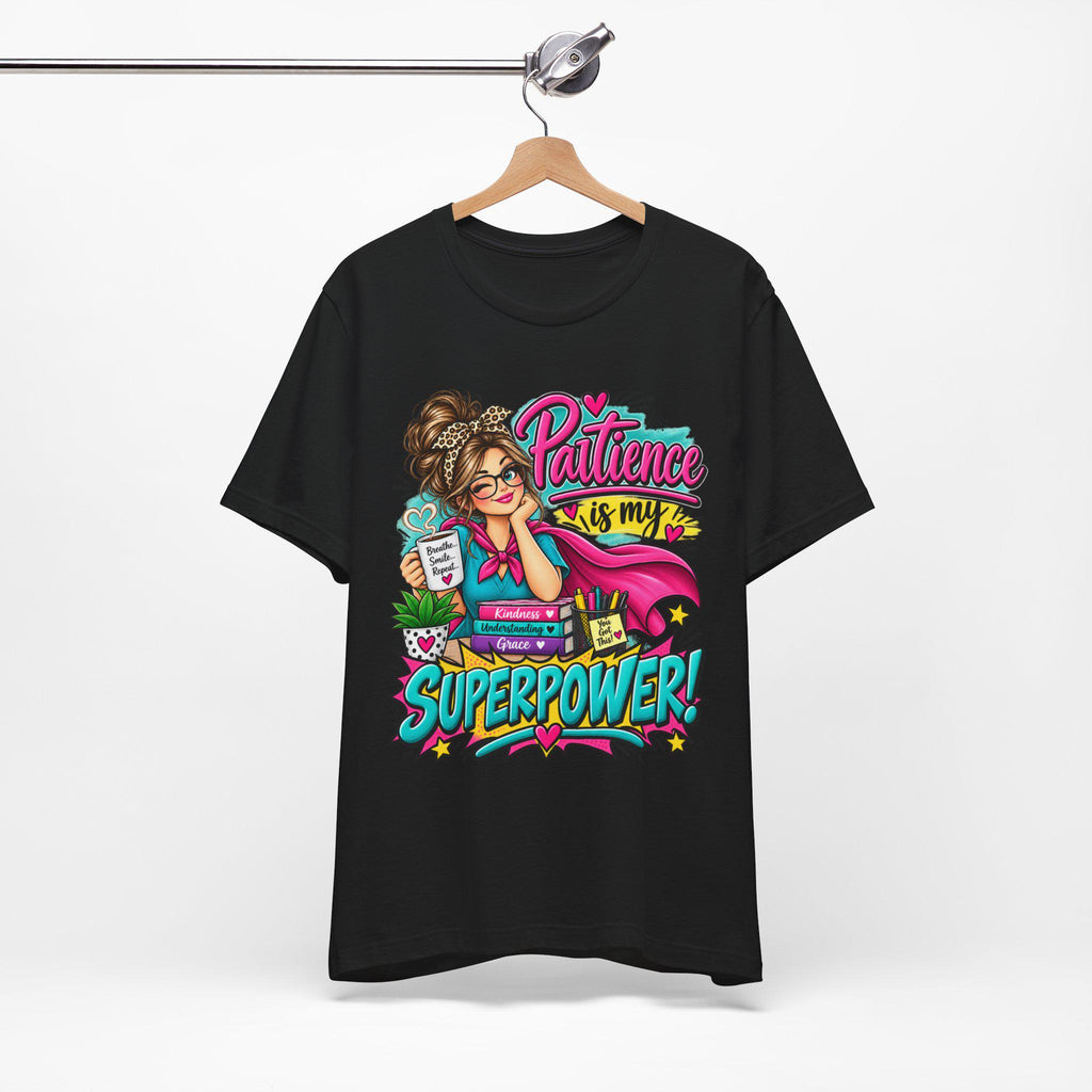 Mom Patience Superpower Graphic Tee | Comic Style Superhero Shirt