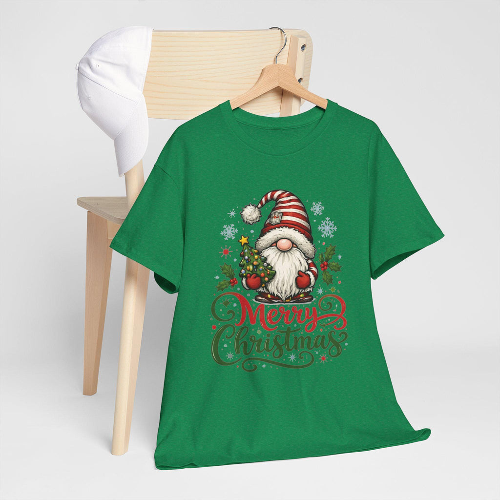 Santa Gnome Merry Christmas Tee | Holiday Gnome, Festive Typography
