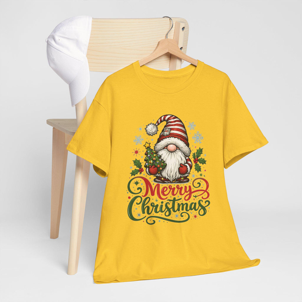 Santa Gnome Merry Christmas Tee | Holiday Gnome, Festive Typography