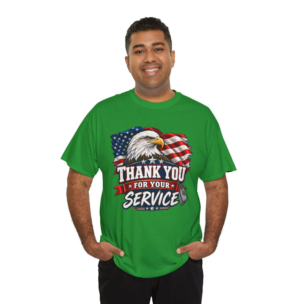 Thank You For Your Service T-Shirt | Eagle American Flag Military Tribute