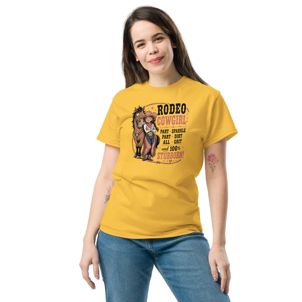 Rodeo Cowgirl Tee: Part Sparkle, Part Dirt, All Grit Unisex Shirt