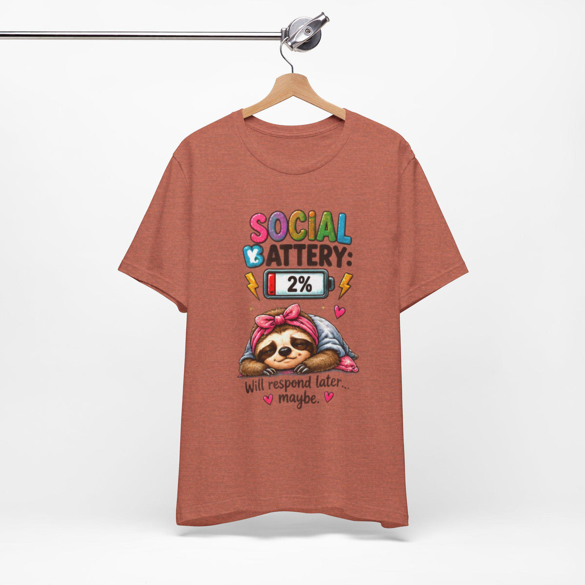 Social Battery Low Tee | Funny Introvert Shirt, Fun Sarcasm Tee Shirt, Bella Canvas Tee