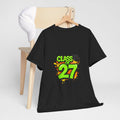 Class of 27 Graduation Tee | Neon Graffiti Grad Cap Design