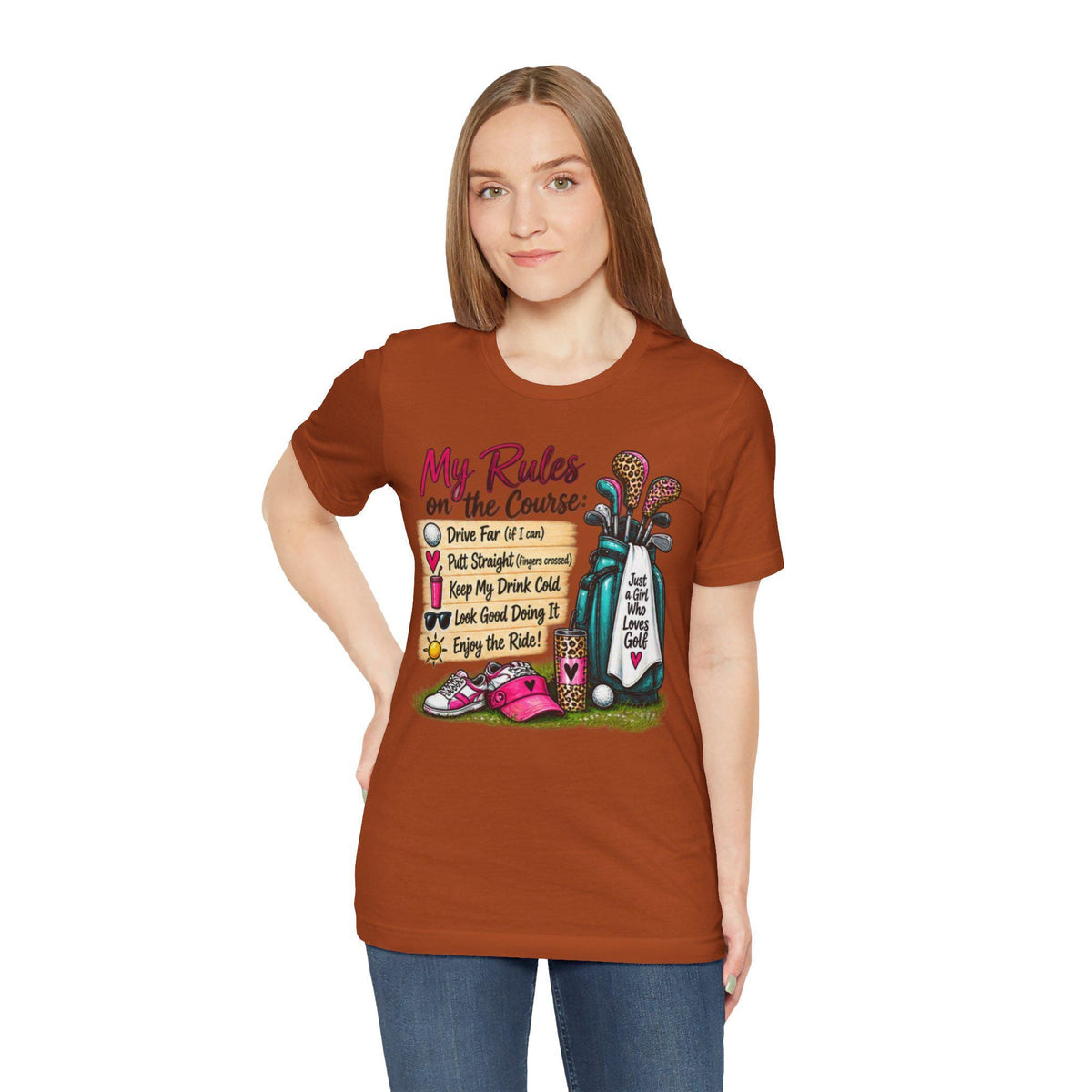 Golf Course Rules Tee | Women's Humorous Golf Shirt