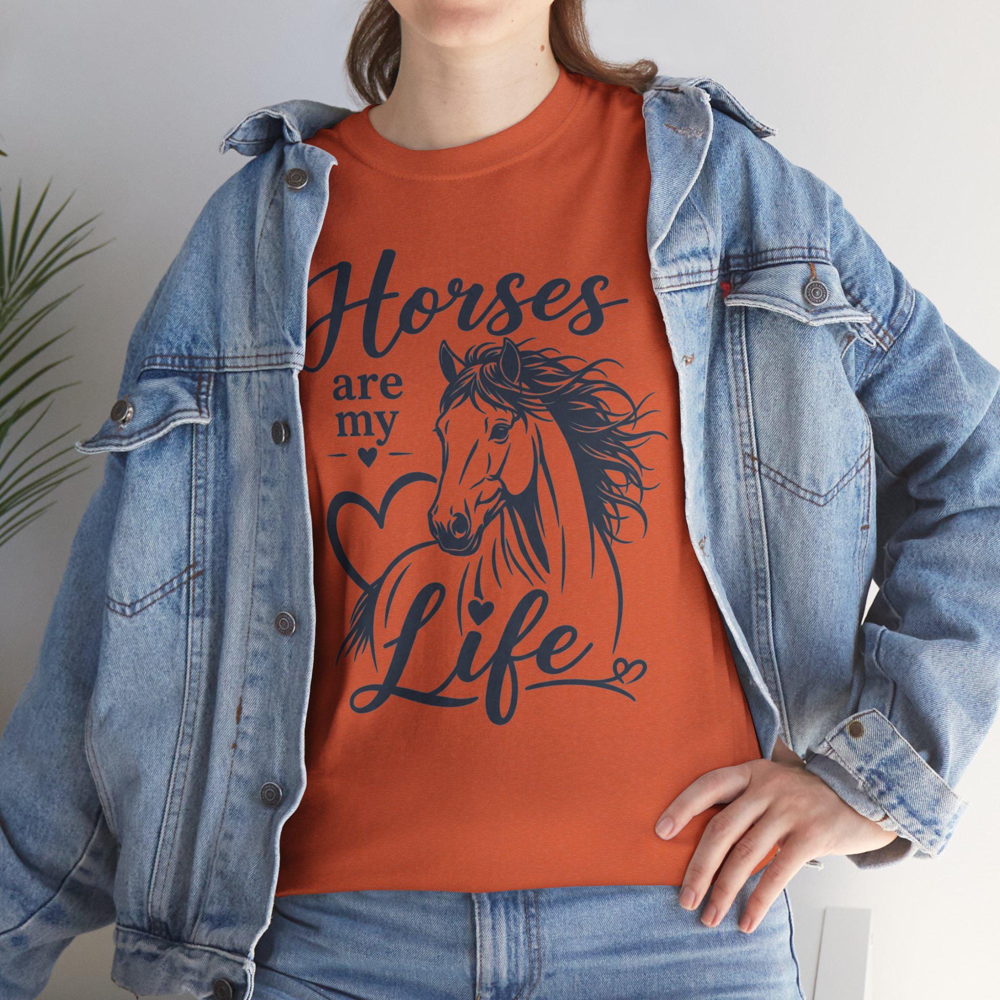 Horses Are My Life shirt Tee | Horse sketch, heart design