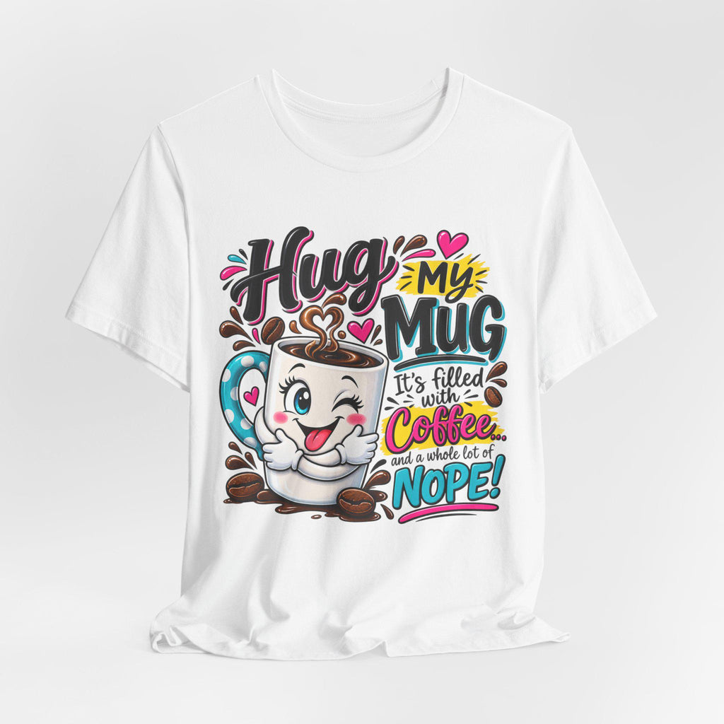 Coffee Mug Cartoon T-Shirt | Humorous Caffeine Lover Tee