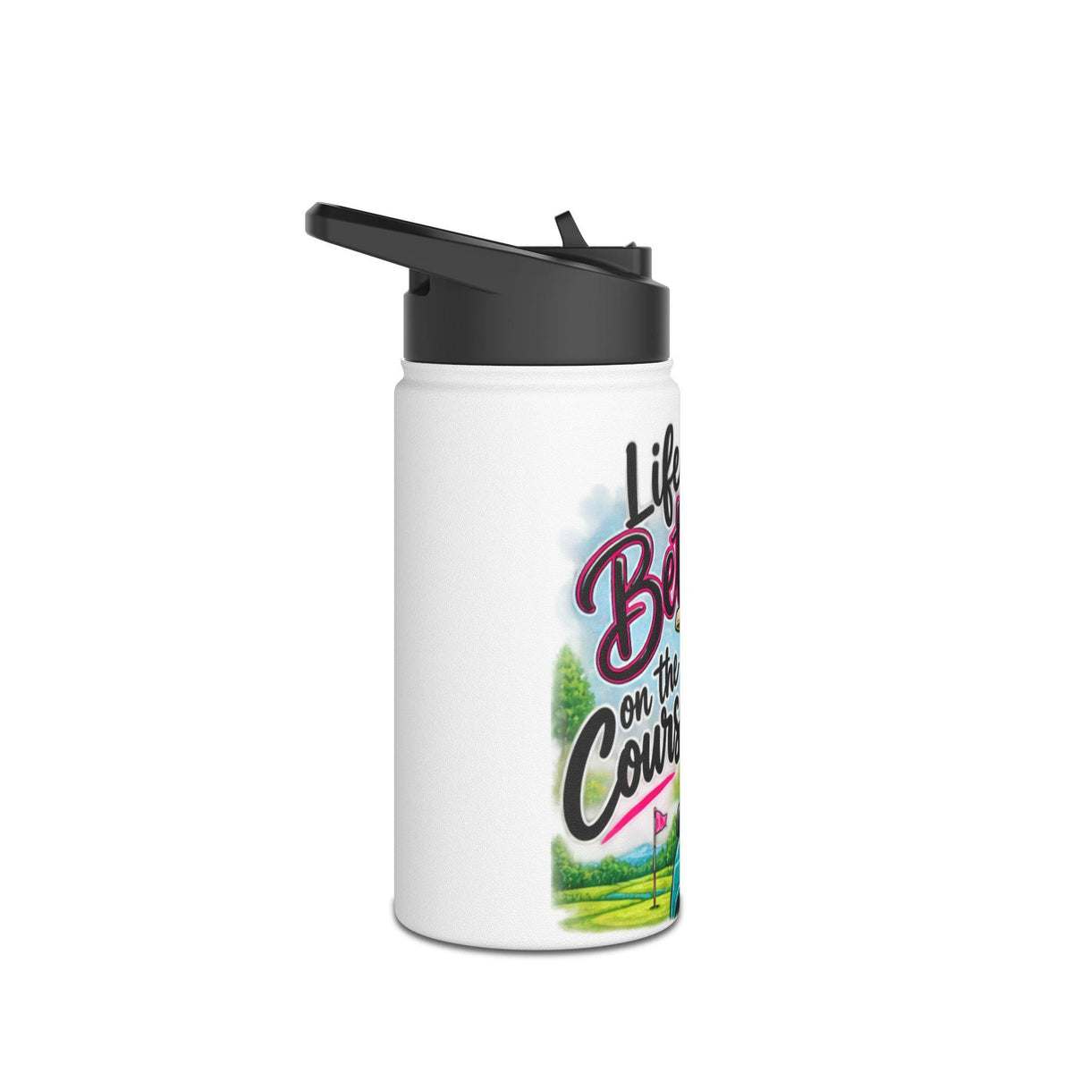 Golf Cart Water Bottle | Life is Better on the Course, Insulated Stainless Steel