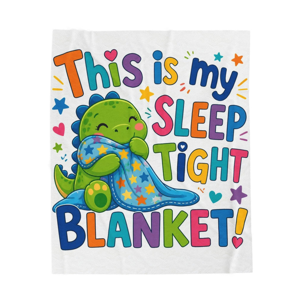 Dinosaur Plush Throw Blanket | Cozy Kids Nap Time, Toddler Bedding