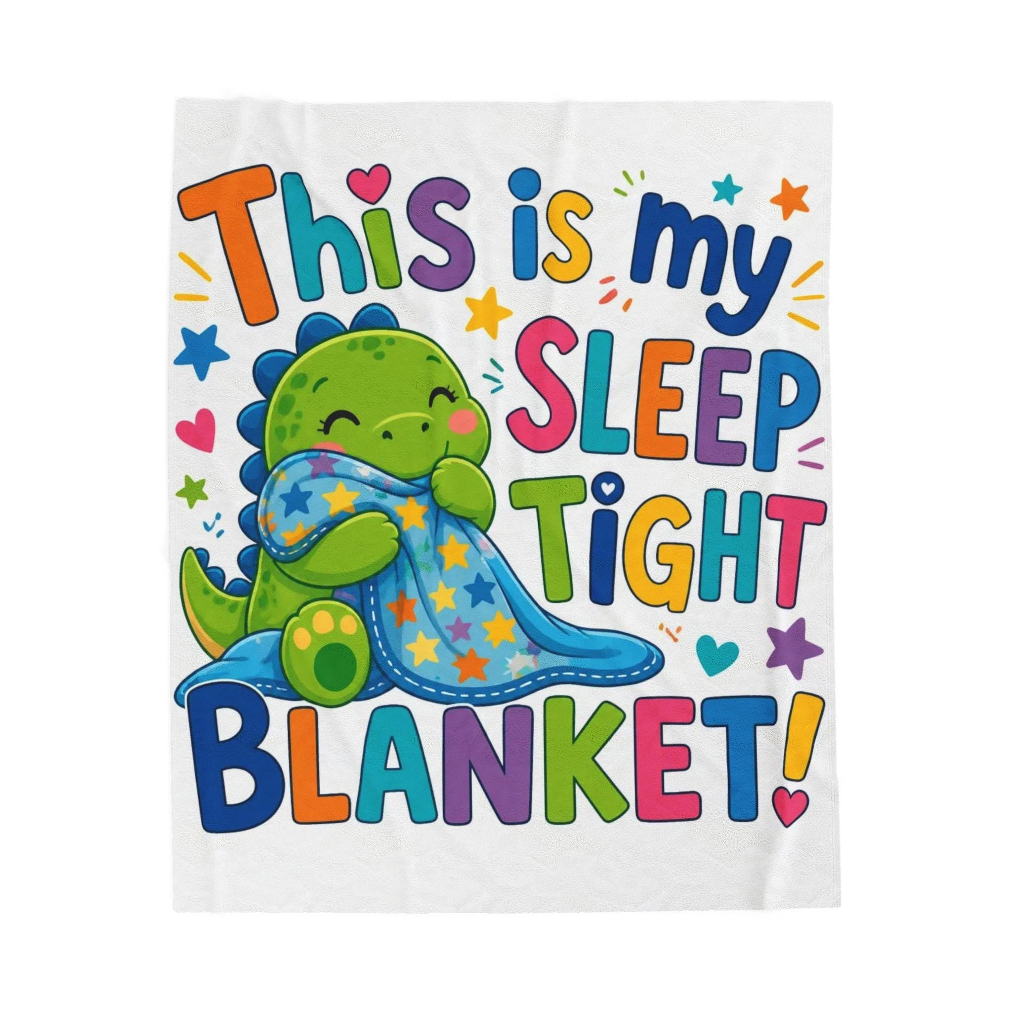 Dinosaur Plush Throw Blanket | Cozy Kids Nap Time, Toddler Bedding