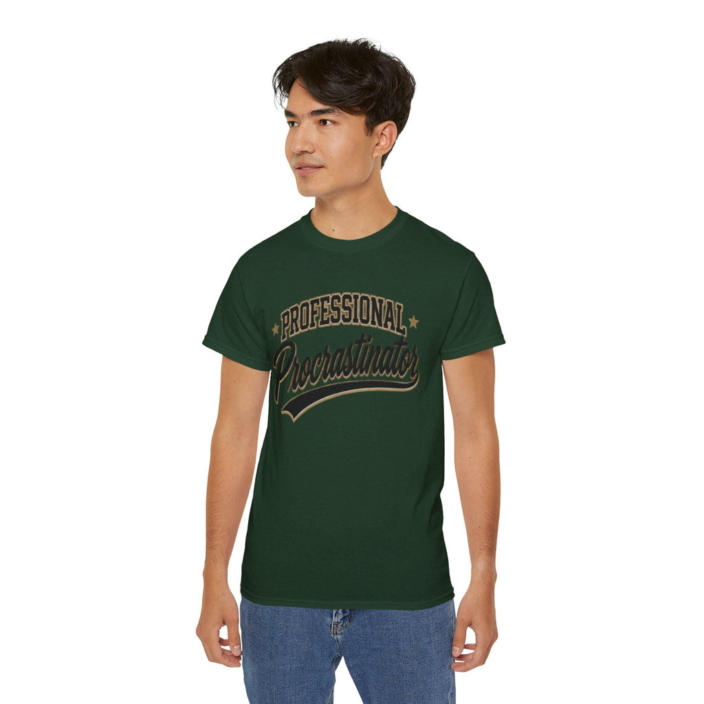 Professional Procrastinator T-Shirt | Retro Script Tee for him