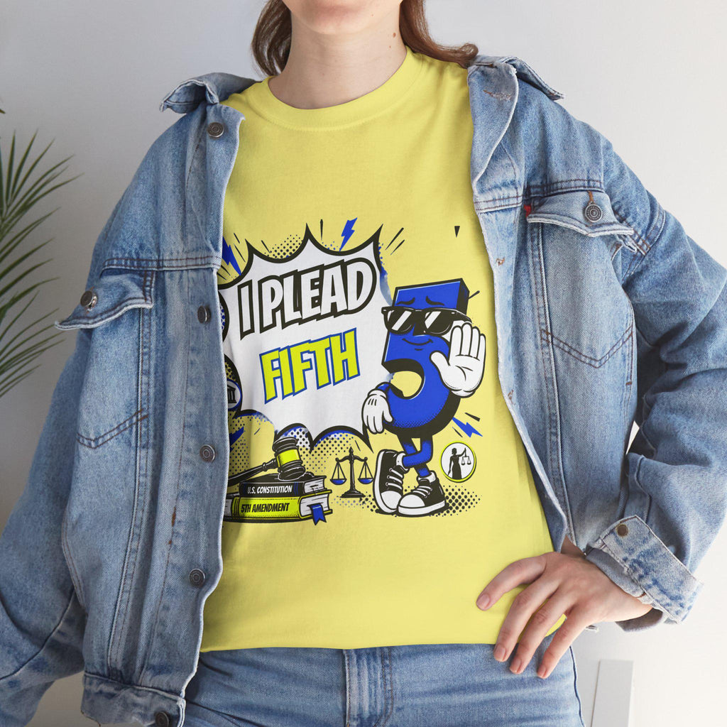 I Plead Fifth graphic Tee | Funny 5th Amendment design, Lawyer Rights Shirt
