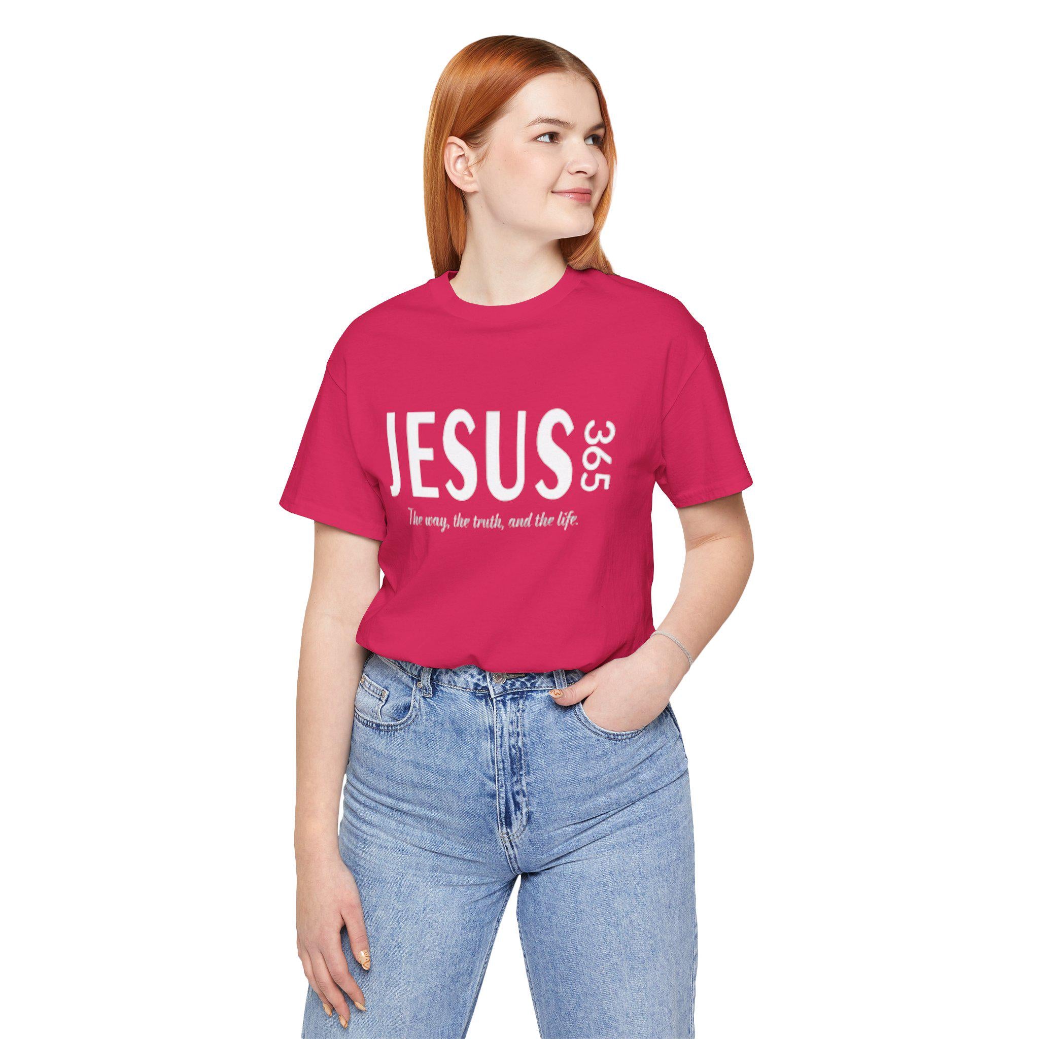 Jesus 365 tee | Christian faith shirt, scripture verse design